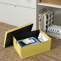 NIMM Storage box with lid, yellow, 25x35x15 cm