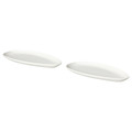 FRÖJDEFULL Serving plate, white, 23x11 cm, 2 pack