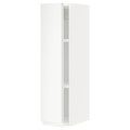 METOD Wall cabinet with shelves, white/Voxtorp matt white, 20x80 cm