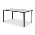 Garden Metal Table with Glass Top Dallas 150x90cm, grey