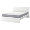 MALM Bed frame with mattress, white/Valevåg firm, 140x200 cm