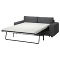 VIMLE 2-seat sofa-bed, with wide armrests/Hallarp grey