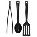 GNARP 3-piece kitchen utensil set, black