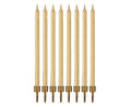 Birthday Candles 10cm, gold, 8pcs