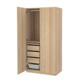 PAX / FORSAND Wardrobe combination, white stained oak effect, 100x60x201 cm