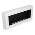 Wall-mounted Biofireplace Box with Glass 900 x 400 mm, white