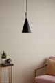 GoodHome Pendant Lamp Arraqis E27 19cm, black