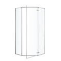 GoodHome Shower Enclosure Cabin Ezili 90 x 90 cm, chrome/transparent