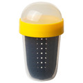 SPLITTERNY Snack container, grey/yellow, 300 ml