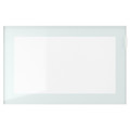 BESTÅ Wall-mounted cabinet combination, white Glassvik/white/light green clear glass, 120x42x38 cm