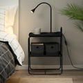 HATTÅSEN Bedside table/shelf unit, black