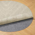 FULLMAKT Rug flatwoven, in/outdoor, beige/mélange, 130 cm