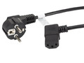 Lanberg Power Cable CEE 7/7 - IEC 320 C13 right angle VDE 1.8m, black