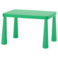 MAMMUT Children's table, indoor/outdoor/light green, 77x55 cm