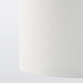 RINGSTA / SKAFTET Floor lamp, white, nickel-plated
