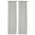 SILVERLÖNN Sheer curtains, 1 pair, light grey, 145x300 cm