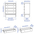 IDANÄS Chest of 4 drawers, white, 104x118 cm