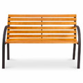 Garden Bench with Armrest Norfolk, brown