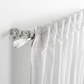 SOLDVÄRGMAL Double curtain rod set, silver-colour, 120-210 cm 19 mm