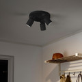 NYMÅNE Ceiling spotlight with 3 spots, anthracite