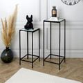 Set of 2 Tables/Plant Stands Rosa Marble