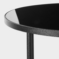 ÄSPERÖD Side table, black, glass black, 45 cm