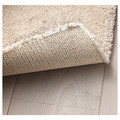 STOENSE Rug, low pile, off-white, 133x195 cm