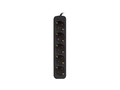 Lanberg Power Strip 1.5m 5x Schuko Outlet PS0-05F-0150-BK, black