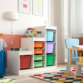 TROFAST Storage combination with boxes, white/multicolour, 99x44x94 cm