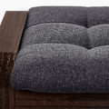 POÄNG Footstool, brown/Gunnared dark grey