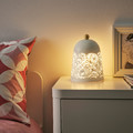 SOLSKUR LED table lamp, white, brass-colour