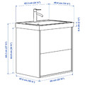 ÄNGSJÖN / ORRSJÖN Wash-stnd w drawers/wash-basin/tap, high-gloss white, 62x49x69 cm