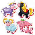 Foam Baby Puzzle 4x 4pcs Farm 3+