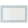 GLASSVIK Glass door, light grey-blue/clear glass, 60x38 cm