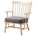 PERSBOL Armchair, birch/Tibbleby beige/grey