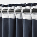 SANELA Room darkening curtains, 1 pair, dark blue, 140x300 cm