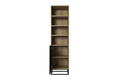 Shelving Unit Bookcase Asha 50cm, metal legs, artisan/matt black