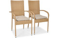 Garden Dining Set MALAGA Table 150 cm & 6 Chairs, beige