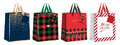 Gift Bag Christmas 180x230mm 12-pack, assorted patterns