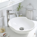 TÄNNFORSEN/VÄSTERSJÖN Wash-stnd w drawers/wash-basin/tap, white/black marble effect, 82x49x79 cm