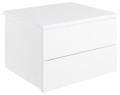 Wall-Mounted Bedside Table Nightstand Avignon, white