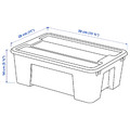 SAMLA Box with lid, transparent, 39x28x14 cm/11 l