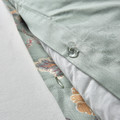 NÄSSELKLOCKA Duvet cover and 2 pillowcases, light grey-green/multicolour, 200x200/50x60 cm