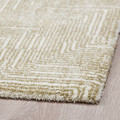 LINJEPLATS Rug, low pile, beige/off-white, 160x230 cm