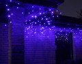 Christmas Curtain Lights In-/Outdoor 100 LED 4.8m, icicles, blue