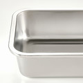 IKEA 365+ Food container with lid, rectangular stainless steel/plastic, 1.0 l