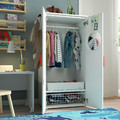 SMÅSTAD / PLATSA Wardrobe, white/grey, 60x42x123 cm