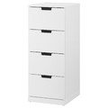 NORDLI Chest of 4 drawers, white, 40x99 cm