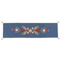 SLÄTTIKA Table-runner, blue/red, 35x130 cm