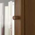 BILLY / OXBERG Bookcase w glass doors/ext unit, brown walnut effect, 40x30x237 cm